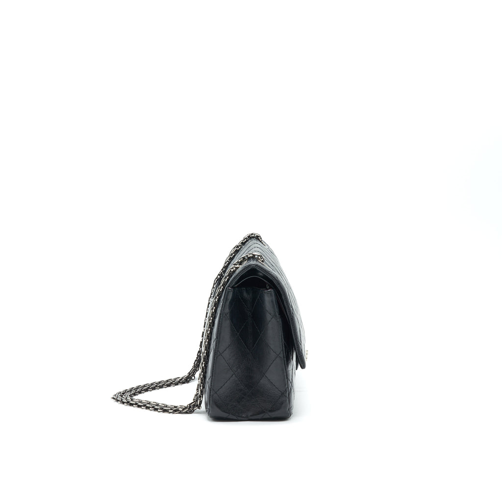 CHANEL REISSUE 226 IN BLACK RUTHENIUM SILVER HARDWARE