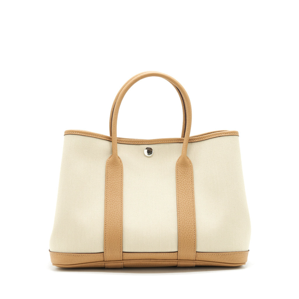 Hermes Garden Party 30 Biscuit Canvas SHW