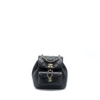 CHANEL DUMA MINI BACKPACK LAMBSKIN BLACK LGHW (MICROCHIP)