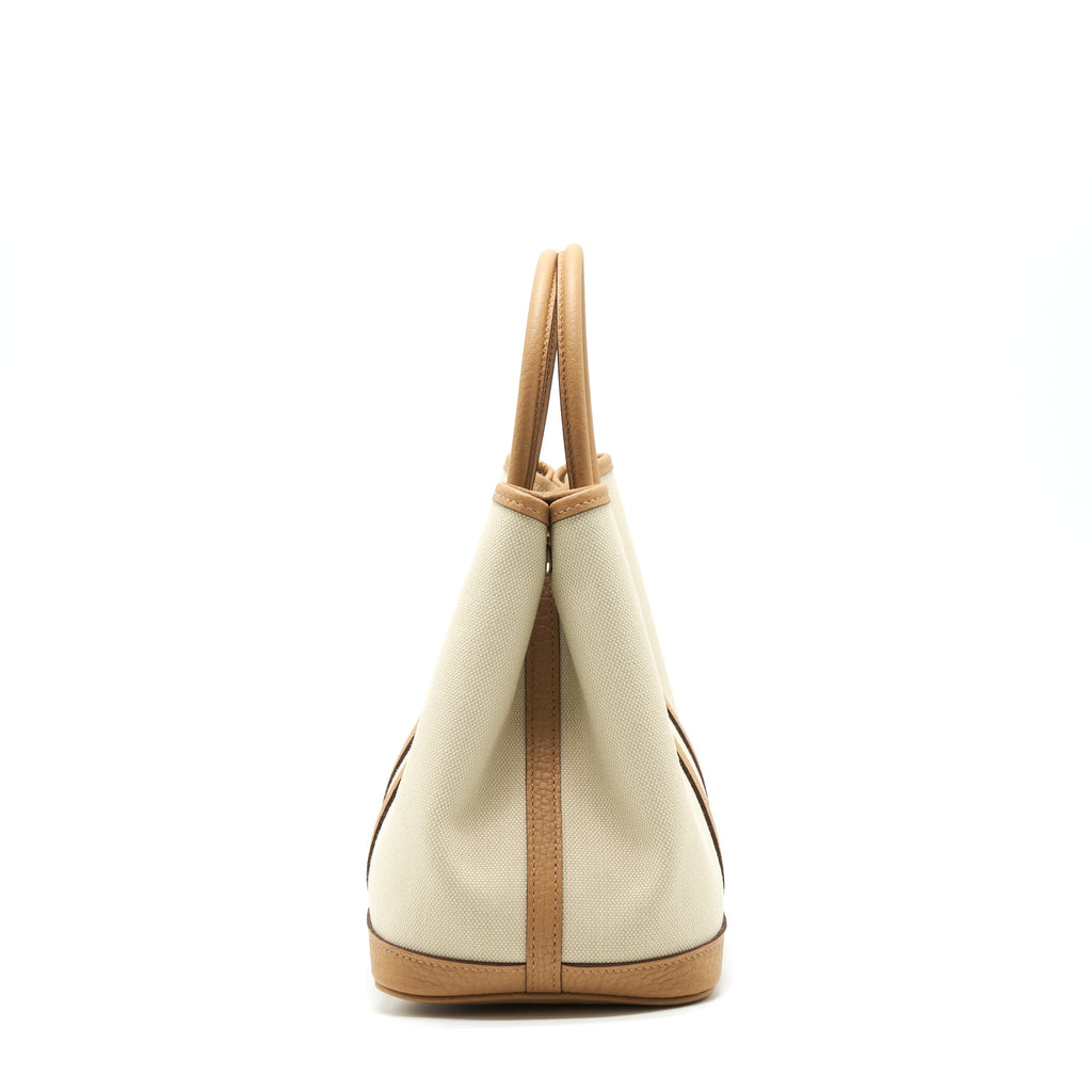 Hermes Garden Party 30 Biscuit Canvas SHW