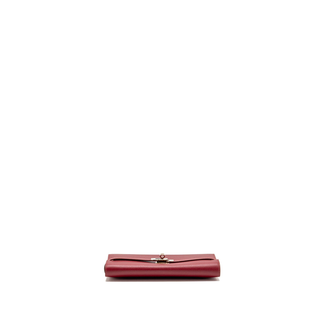 Hermes Kelly Long Wallet Epsom Rubis SHW
