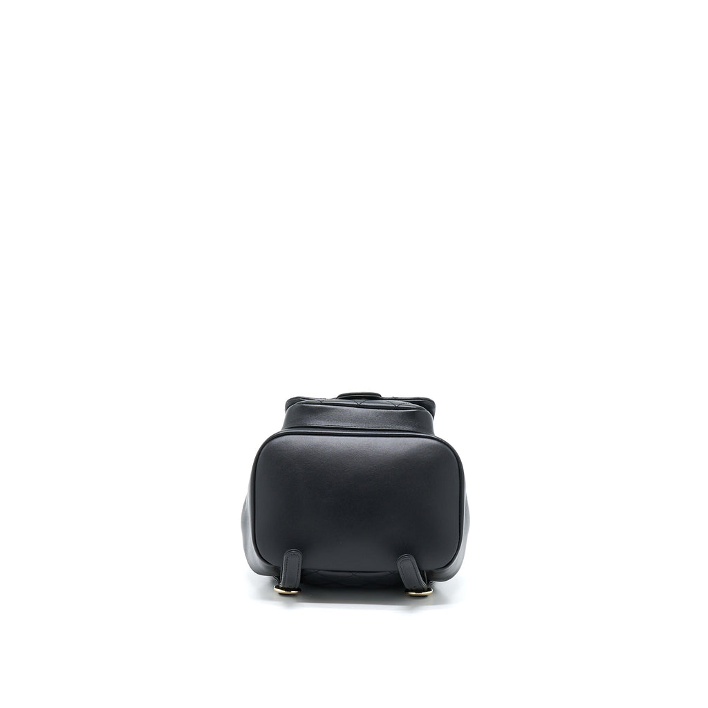CHANEL DUMA MINI BACKPACK LAMBSKIN BLACK LGHW (MICROCHIP)
