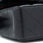 CHANEL SMALL CLASSIC DOUBLE FLAP BAG LAMBSKIN BLACK GHW (MICROCHIP)