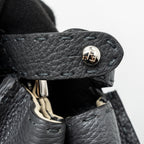 FENDI MEDIUM PEEKABOO BAG SELLERIA LEATHER BLACK SHW