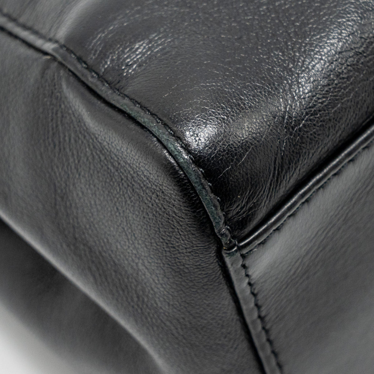 FENDI MINI PEEKABOO LAMBSKIN BLACK GHW