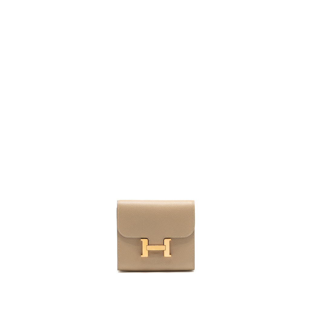 Hermes Constance Compact Wallet Epsom Trench / Naturel Sable RGHW