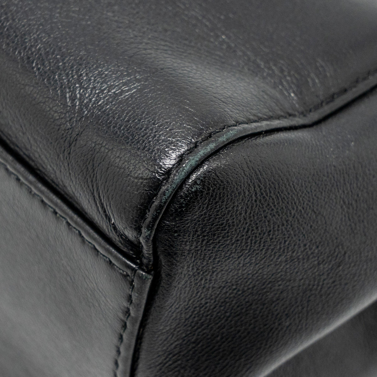 FENDI MINI PEEKABOO LAMBSKIN BLACK GHW