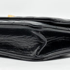 CHANEL CHEVRON 2.55 REISSUE WALLET ON CHAIN AGED CALFSKIN BLACK GHW (MICROCHIP)