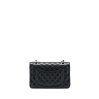 CHANEL SMALL CLASSIC DOUBLE FLAP CAVIAR BLACK GHW (MICROCHIP)