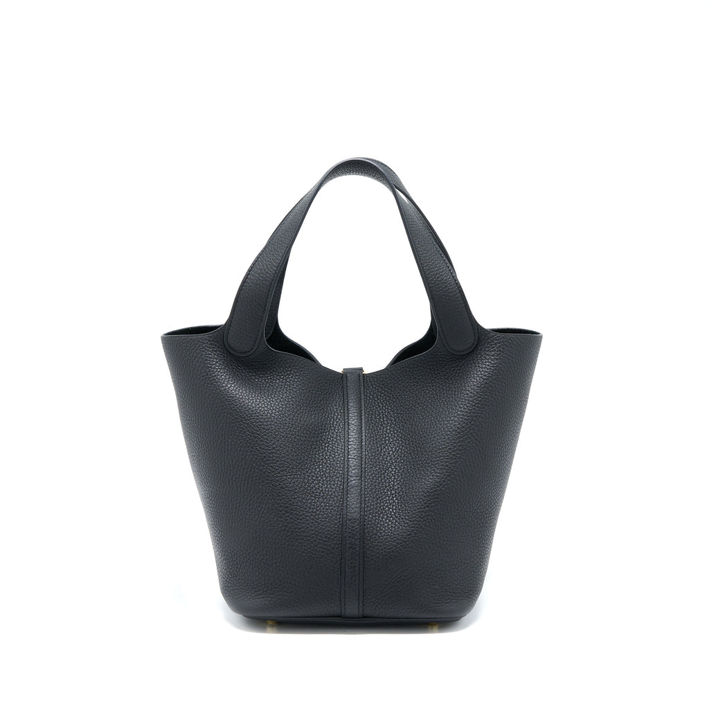 Hermes Picotin 22 Lock Bag Clemence Black GHW