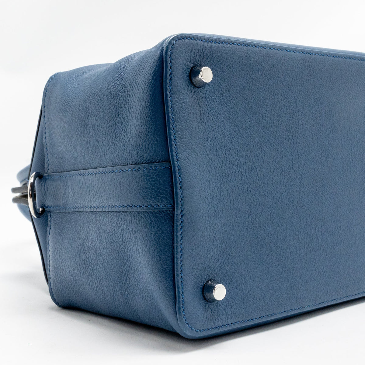 Hermes Toolbox 20 Evercolor Blue / Light Grey SHW