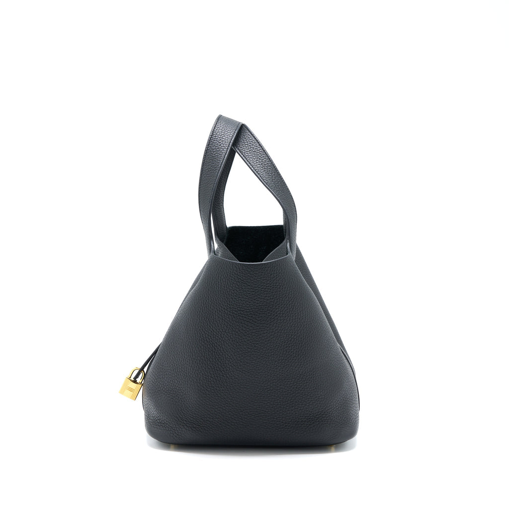Hermes Picotin 22 Lock Bag Clemence Black GHW