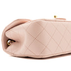 CHANEL 23K PEARL CRUSH MINI RECTANGULAR FLAP BAG LAMBSKIN LIGHT PINK GHW (MICROCHIP)