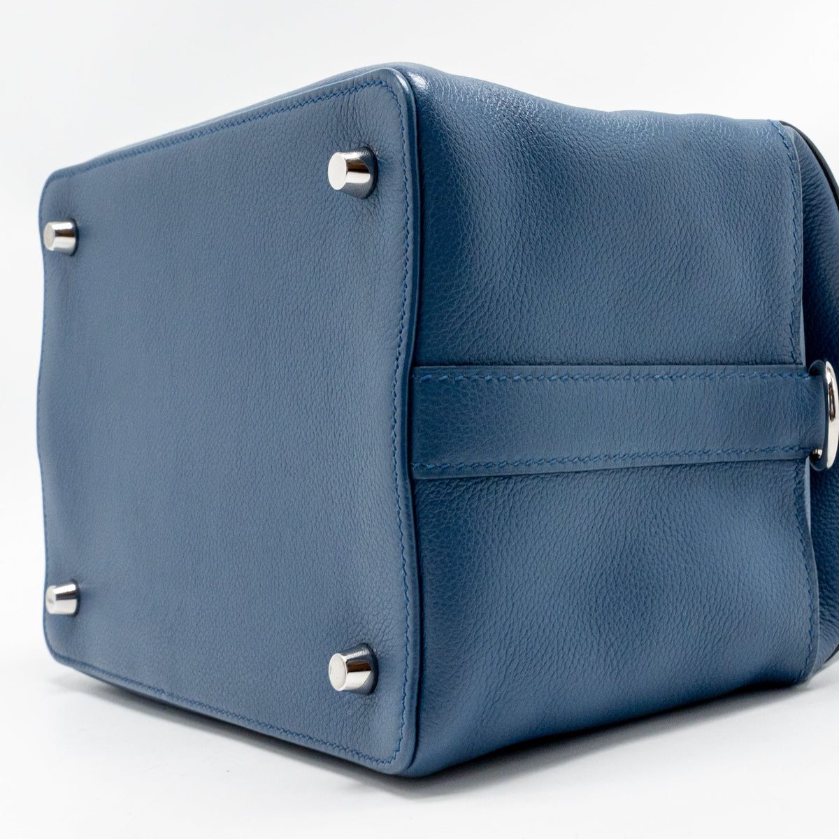 Hermes Toolbox 20 Evercolor Blue / Light Grey SHW