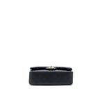 CHANEL SMALL CLASSIC DOUBLE FLAP CAVIAR BLACK GHW (MICROCHIP)