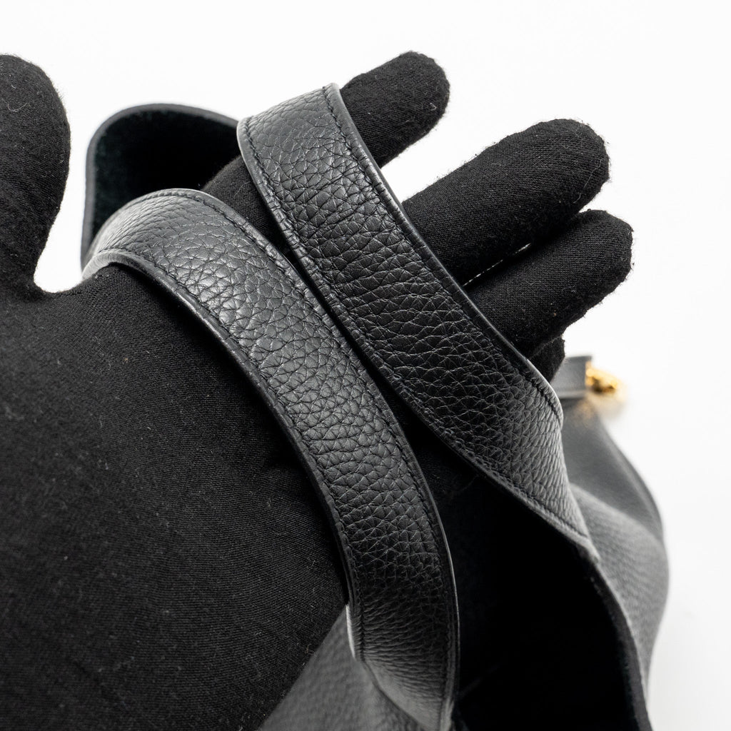 HERMES Picotin 18 Lock Bag Clemence Black GHW