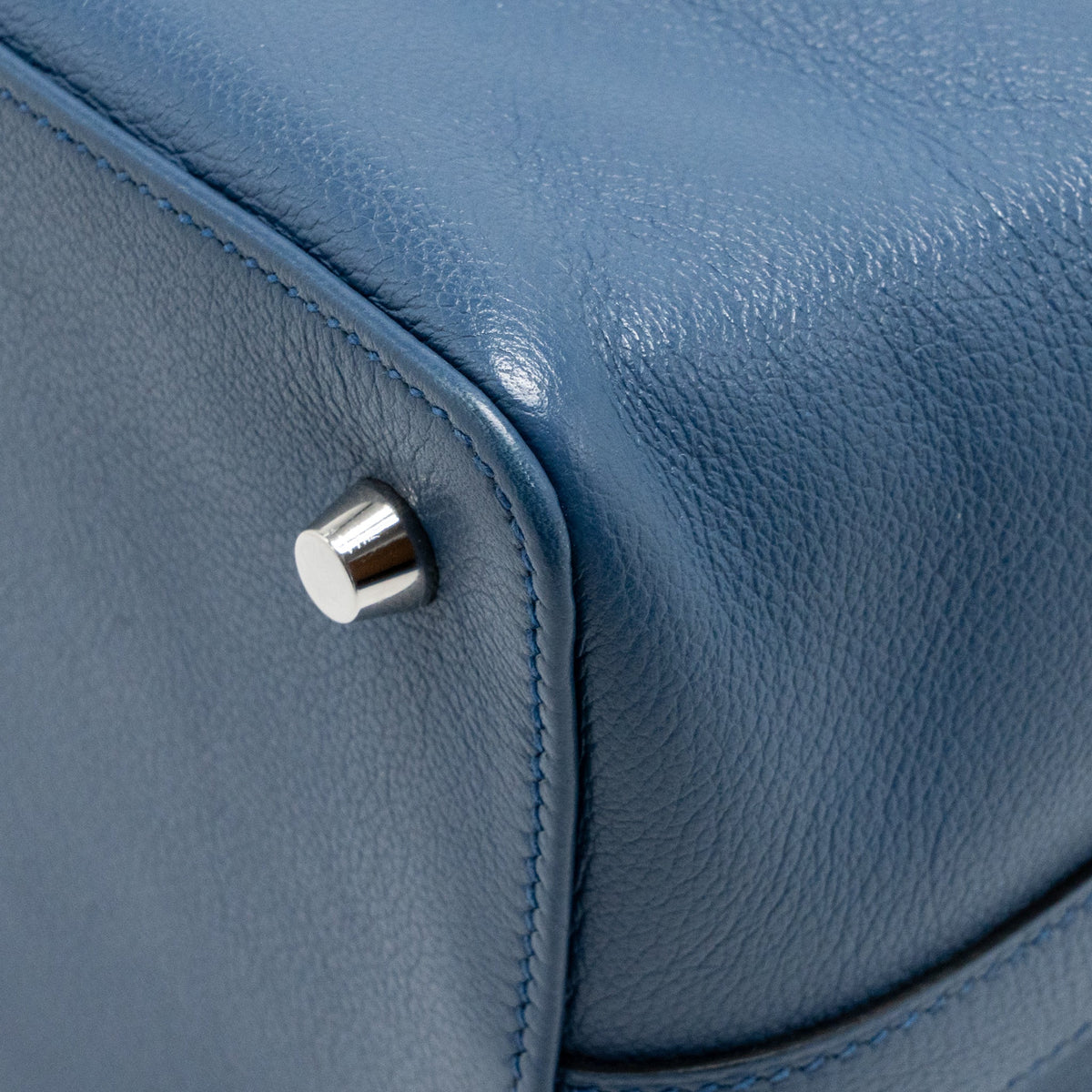 Hermes Toolbox 20 Evercolor Blue / Light Grey SHW