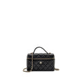 Chanel slim vanity with chain caviar black LGHW (microchip)