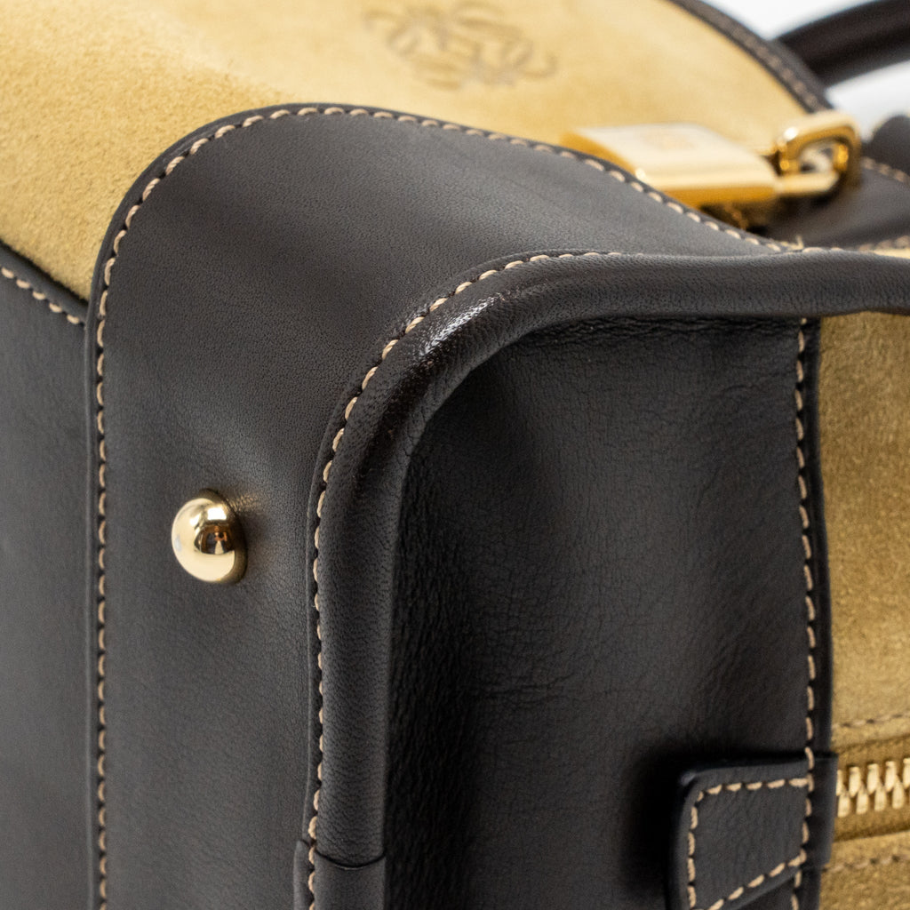 Loewe vintage Amazona 28 suede brown/dark brown GHW