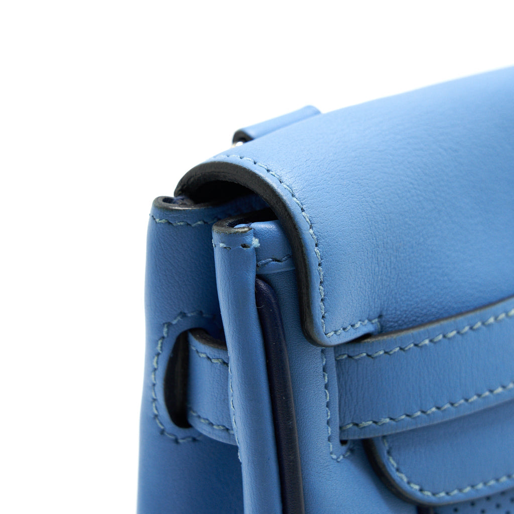 Hermes Berlin Mini Swift Blue SHW