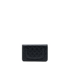 CHANEL CLASSIC WALLET ON CHAIN LAMBSKIN BLACK SHW (MICROCHIP)