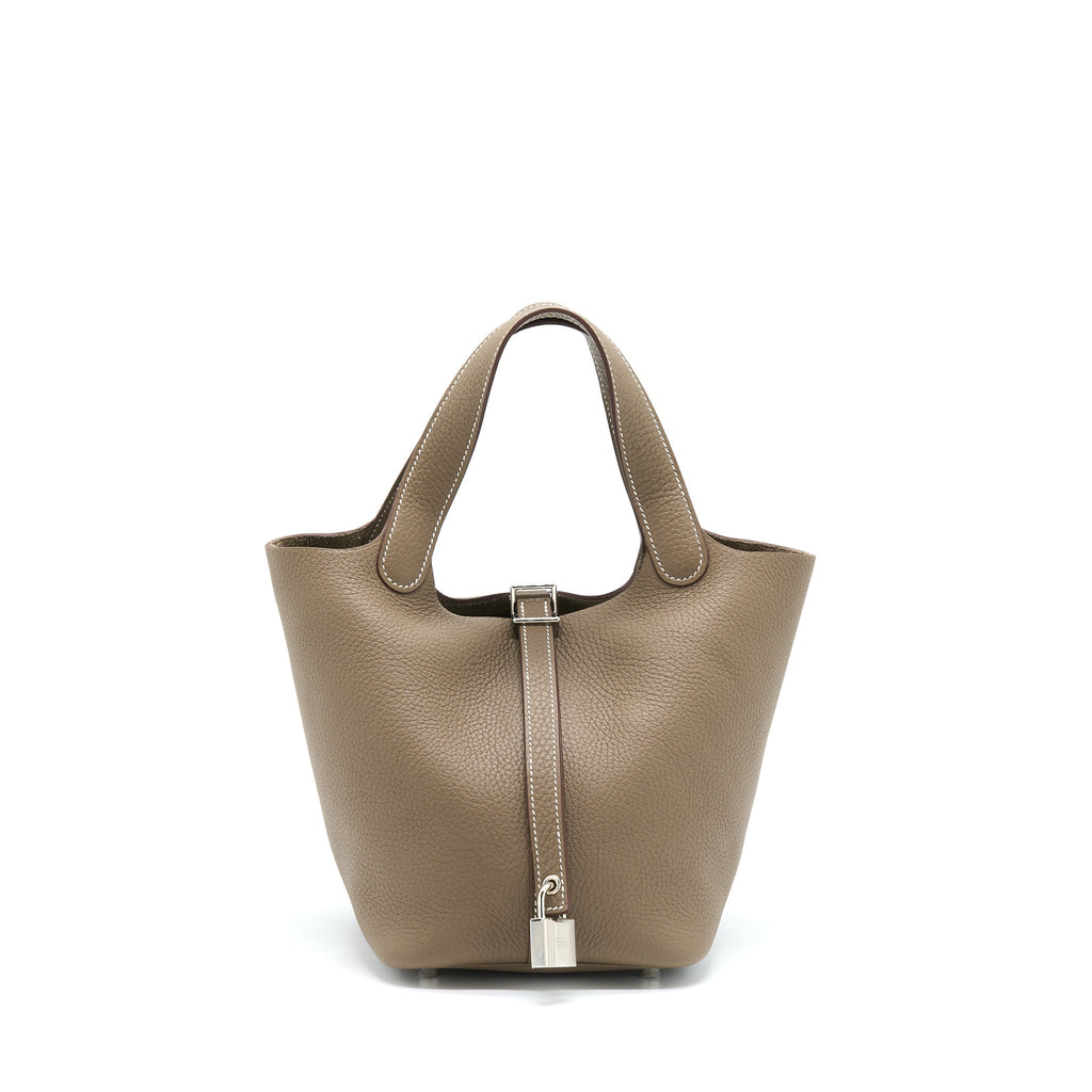 Hermes Picotin 18 Clemence Etoupe SHW