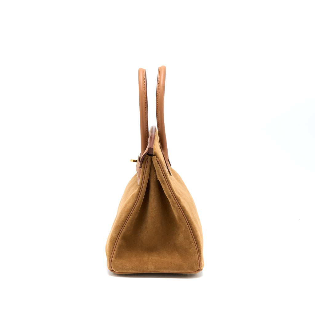 Hermes Birkin 30 Grizzly/Swift Chamois/Gold GHW