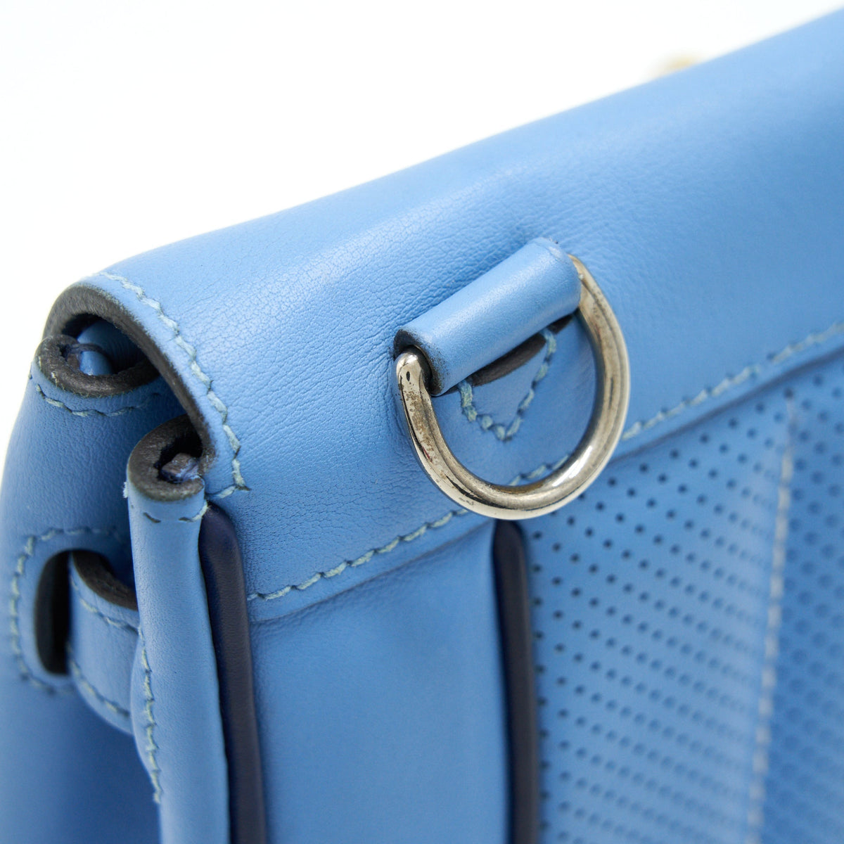 Hermes Berlin Mini Swift Blue SHW