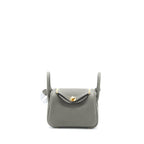 HERMES MINI LINDY CLEMENCE 0L GRIS MEYER GHW