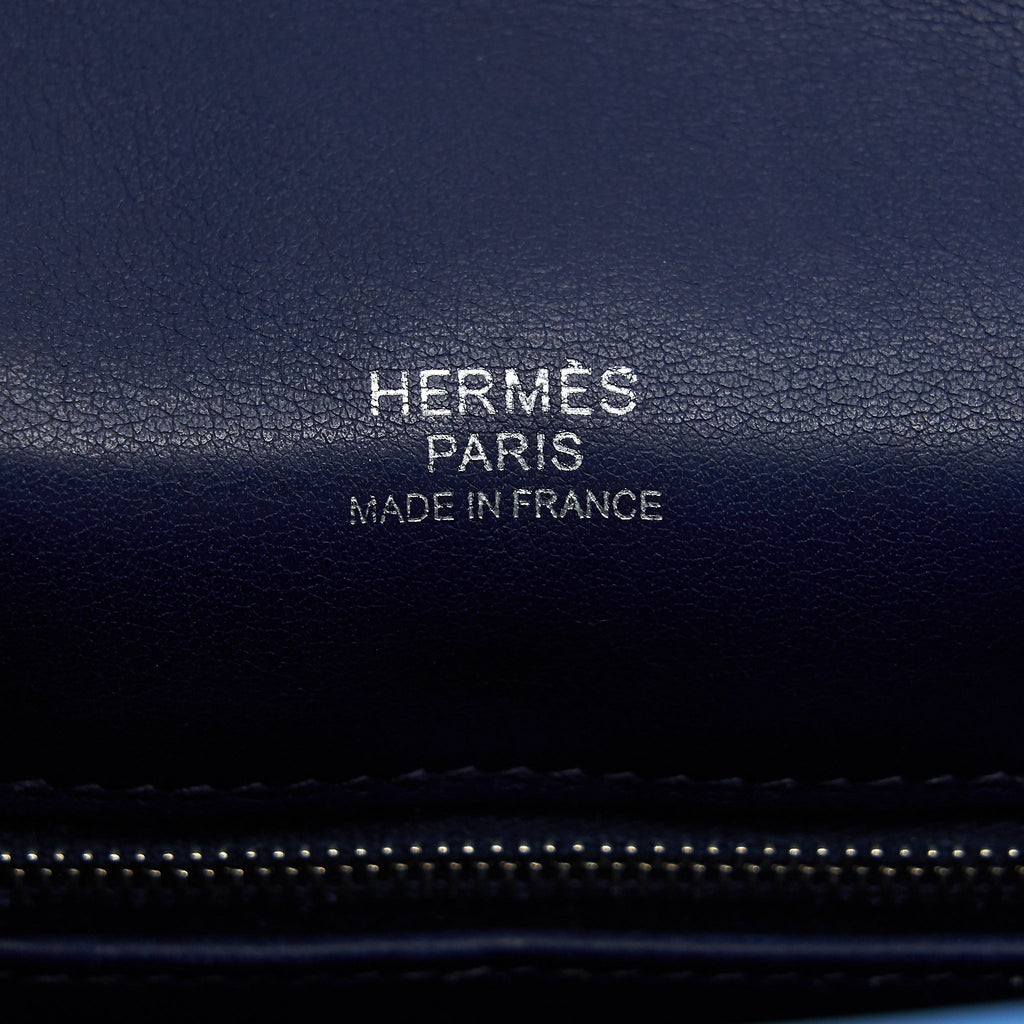 Hermes Berlin Mini Swift Blue SHW