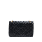 CHANEL 2.55 227 REISSUE FLAP BAG AGED CALFSKIN BLACK GHW