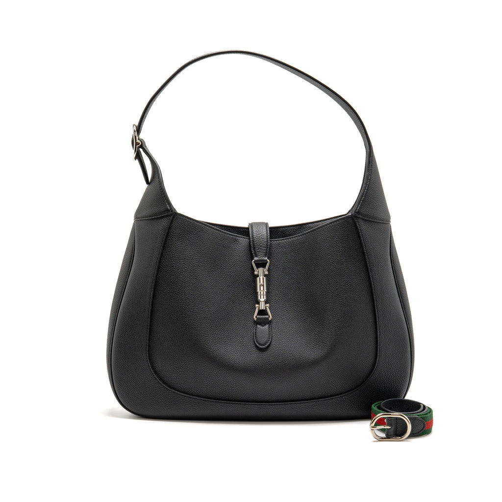 Gucci Jackie 1961 Large Bag Grained Calfskin Black SHW