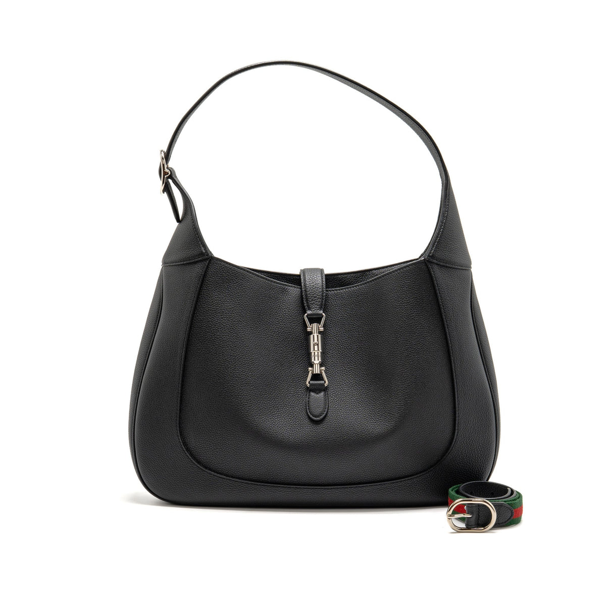Gucci Jackie 1961 Large Bag Grained Calfskin Black SHW