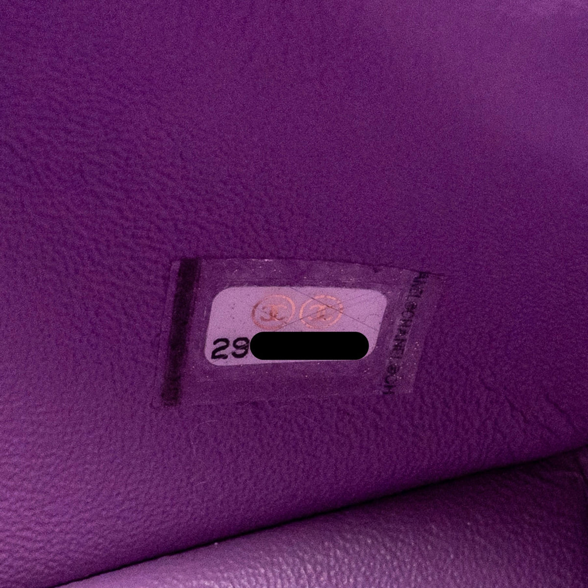 CHANEL MINI RECTANGULAR FLAP BAG LAMBSKIN PURPLE SHW