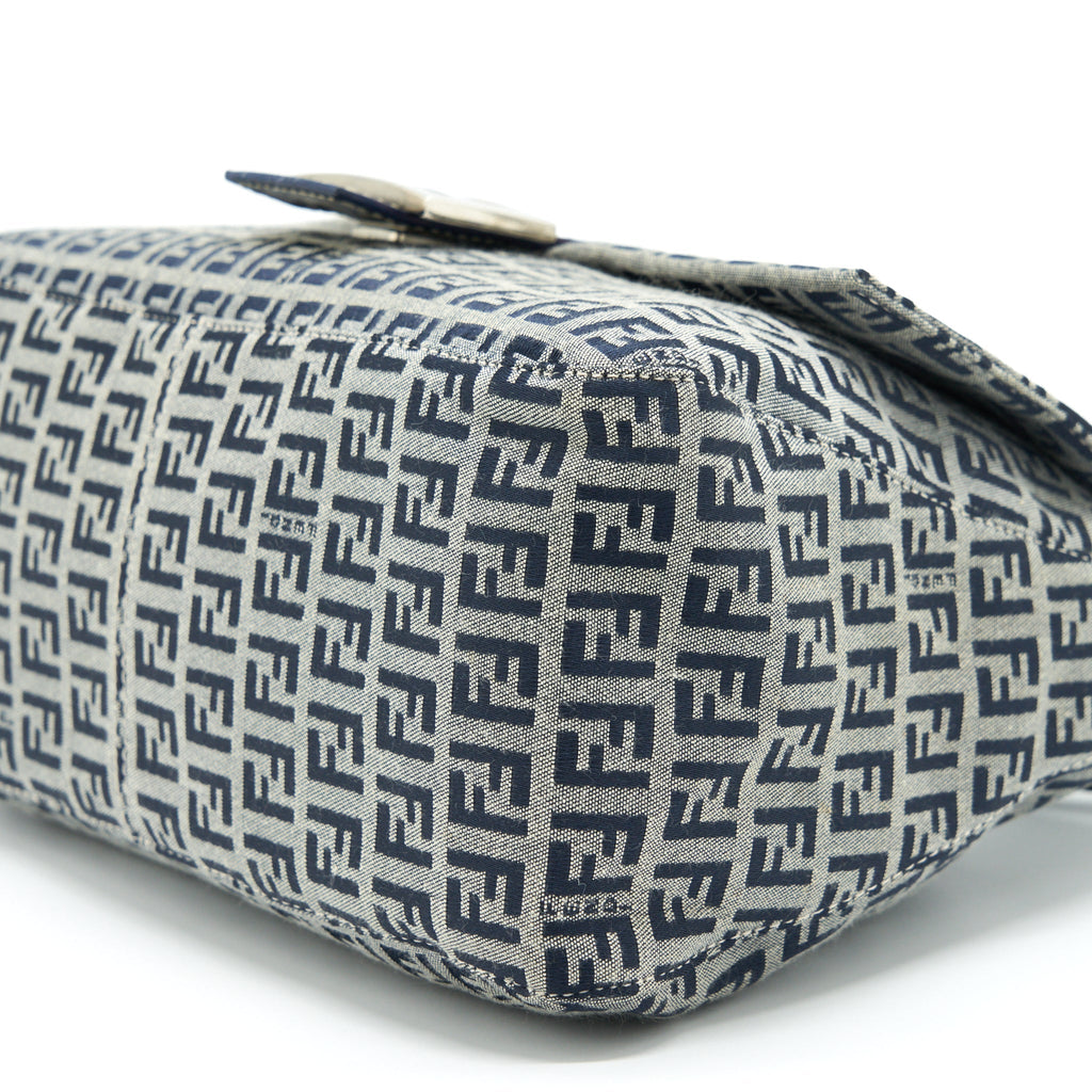 FENDI VINTAGE BAGUETTE SHOULD BAG FABRIC BLACK/GREY SHW