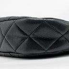 Chanel quilted hobo shoulder bag caviar black GHW (microchip)