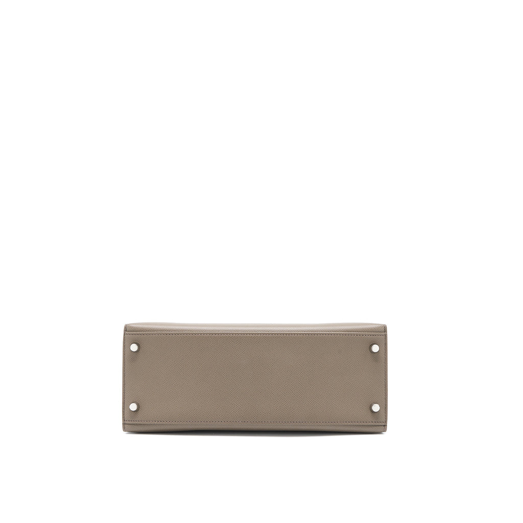 Hermes Kelly 28 Epsom 8F Gris Etain SHW
