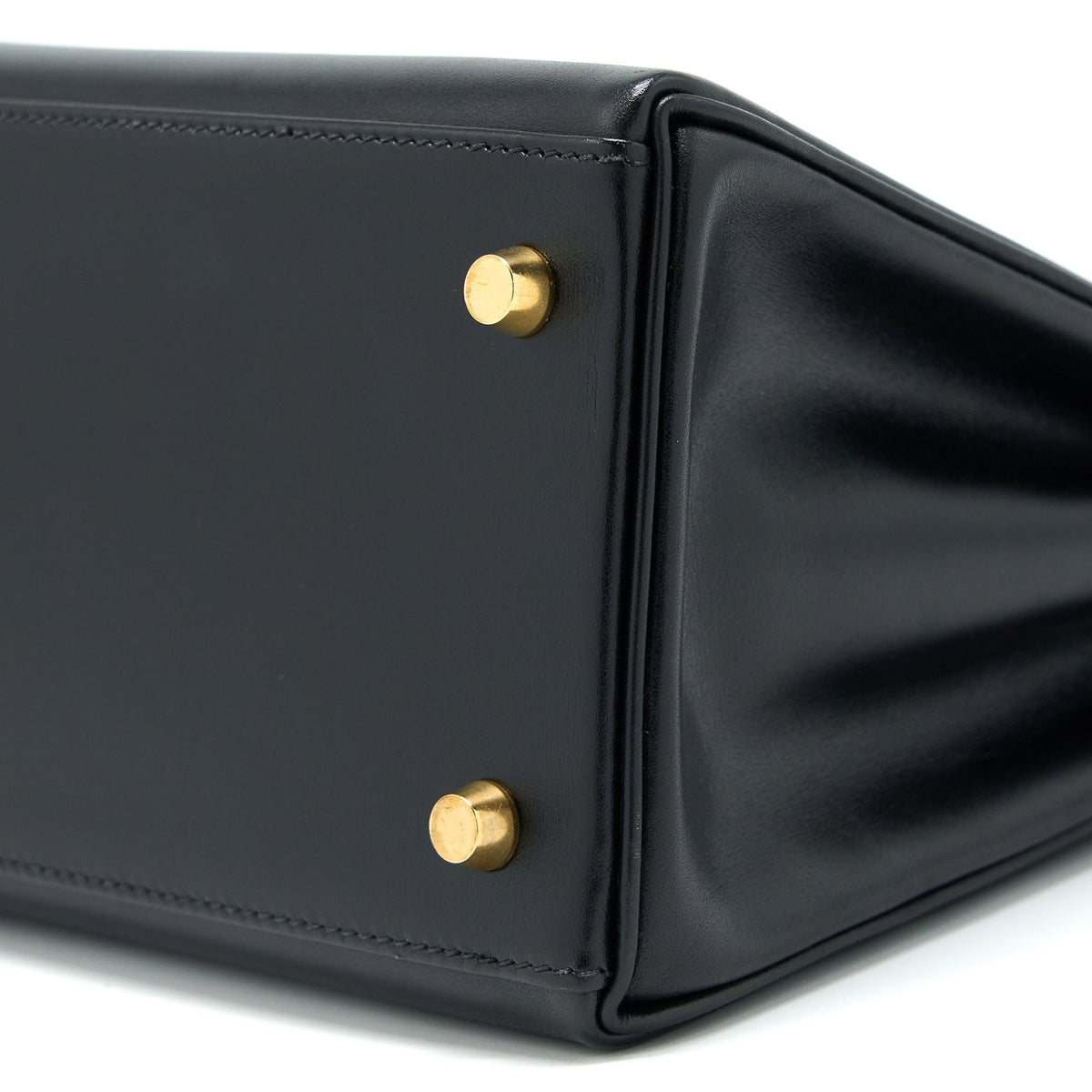 HERMES VINTAGE KELLY 28 BOX BLACK GHW