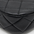 Chanel quilted hobo shoulder bag caviar black GHW (microchip)