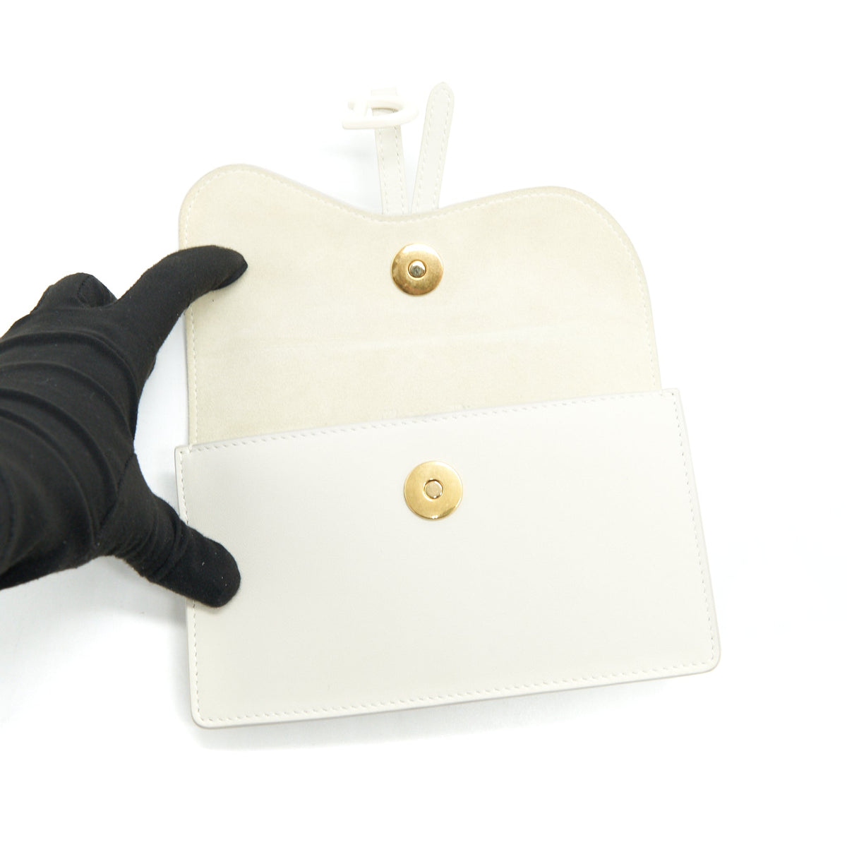 DIOR SADDLE BELT POUCH WHITE