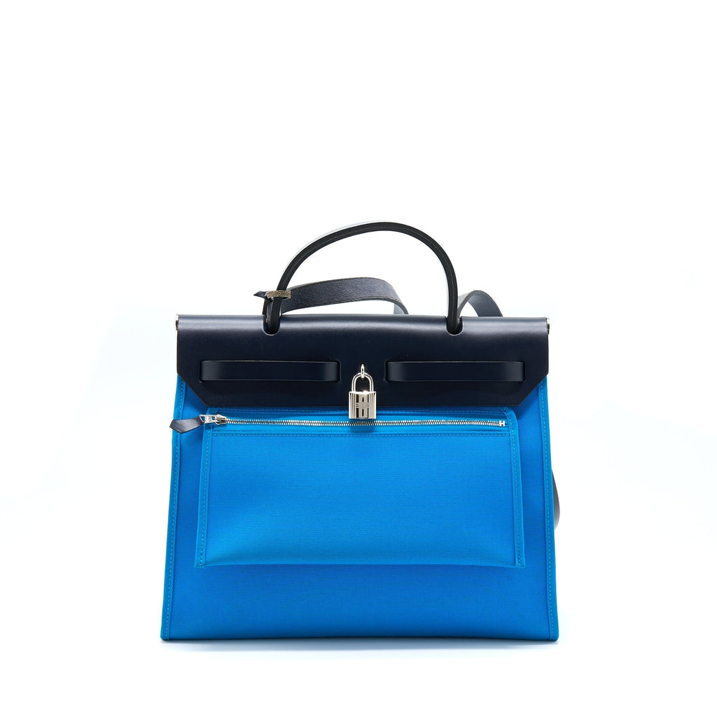 HERMES HERBAG 31 BLUE / BLACK SHW