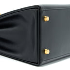 HERMES VINTAGE KELLY 28 BOX BLACK GHW
