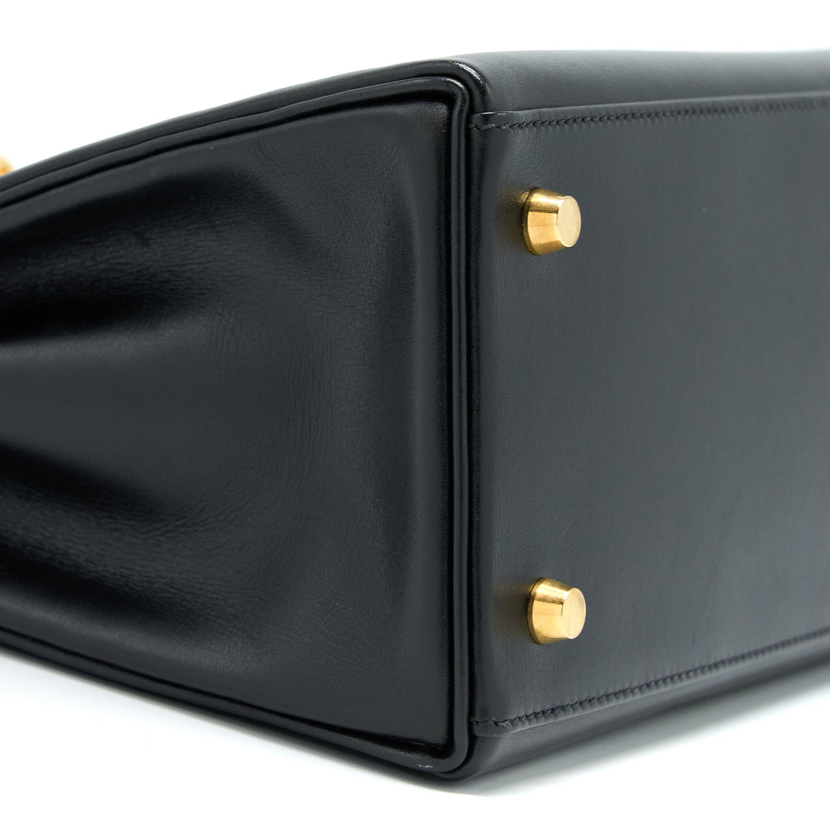 HERMES VINTAGE KELLY 28 BOX BLACK GHW