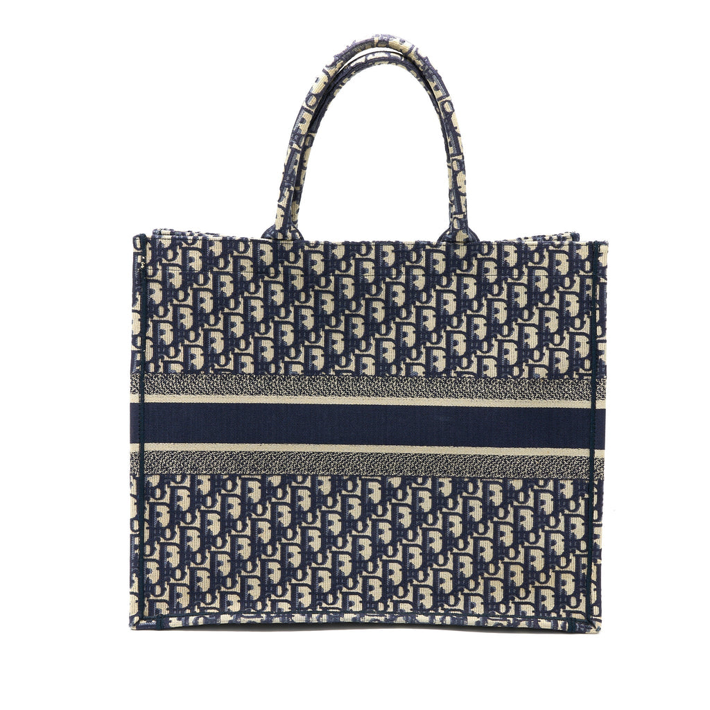 DIOR LARGE BOOK TOTE BLUE BLUE OBLIQUE JACQUARD