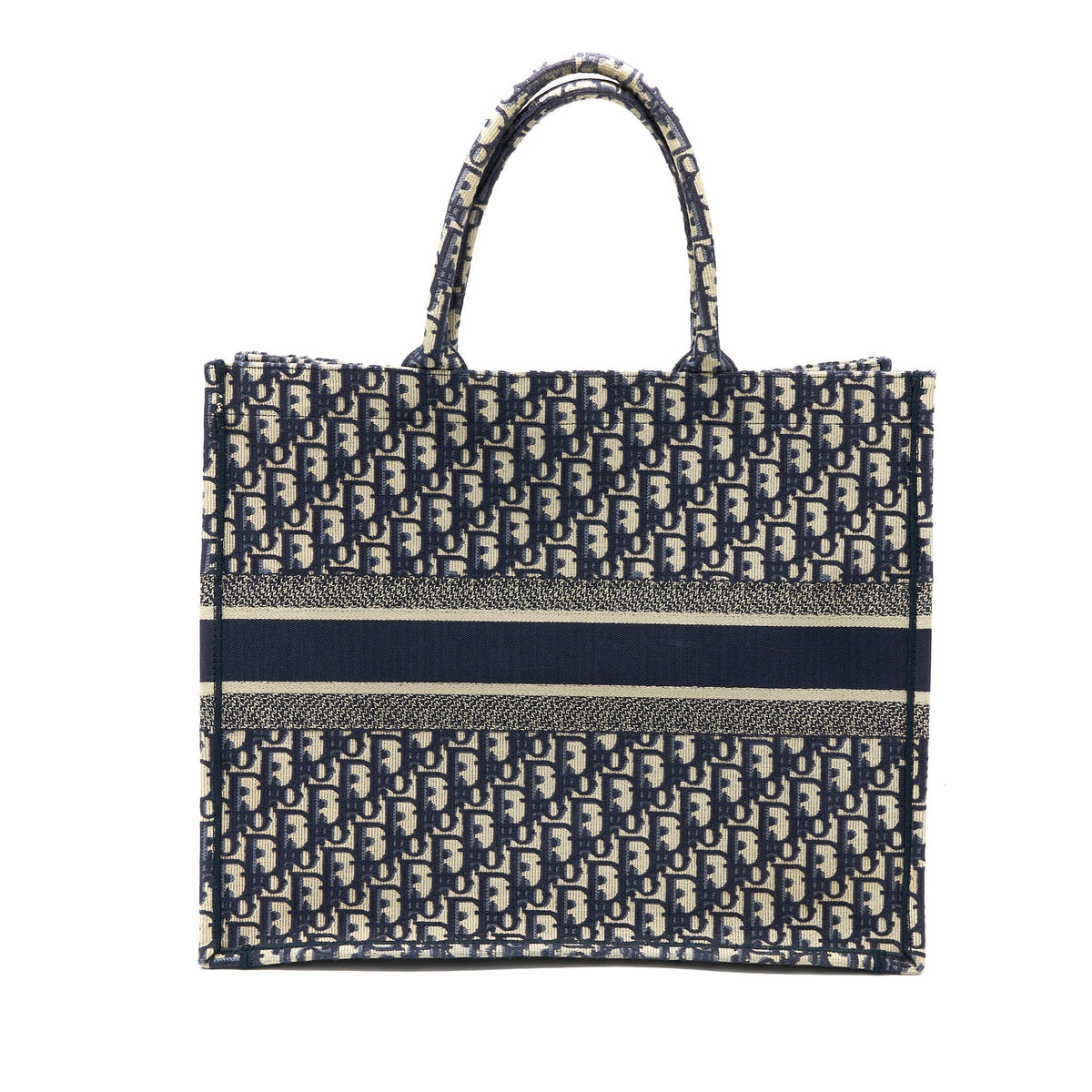 DIOR LARGE BOOK TOTE BLUE BLUE OBLIQUE JACQUARD