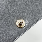 CHANEL SMALL BOY BAG CAVIAR GREY LGHW (MICROCHIP)