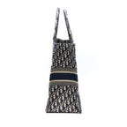 DIOR LARGE BOOK TOTE BLUE BLUE OBLIQUE JACQUARD