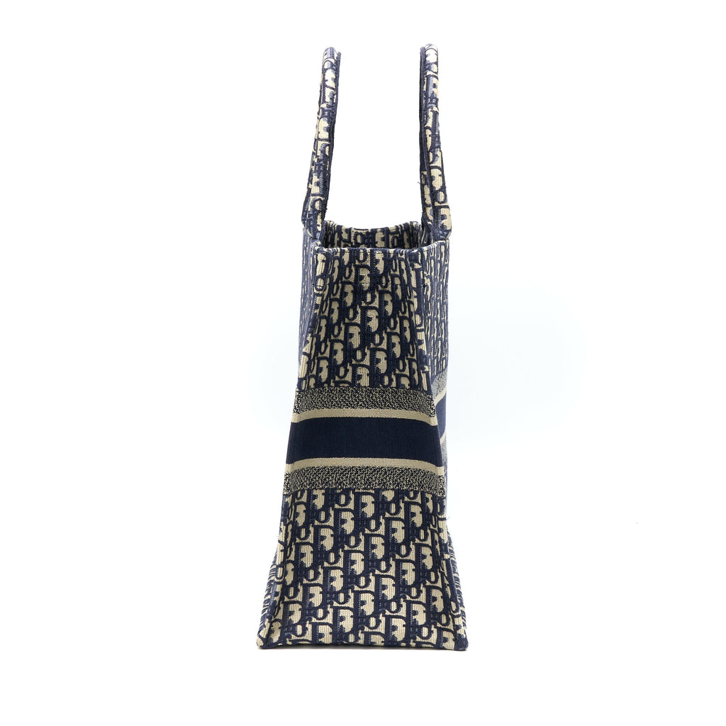 DIOR LARGE BOOK TOTE BLUE BLUE OBLIQUE JACQUARD