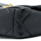 CHANEL SMALL 19 BAG LAMBSKIN BLACK MULTICOLOUR HARDWARE (MICROCHIP)