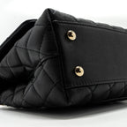 CHANEL SMALL COCO HANDLE CAVIAR BLACK LGHW (MICROCHIP)